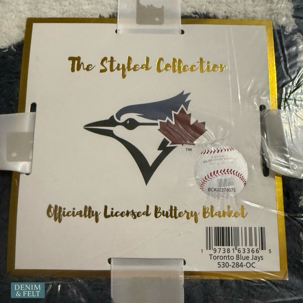 NEW Toronto Blue Jays Buttery Blanket Ombre Check 50x70 MLB Soft Plush‎ Throw - Picture 4 of 6
